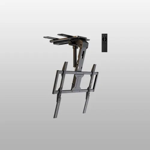 PUTORSEN Electric TV Ceiling Mount for 37-75 Inch TV Mount Ceiling Electric Foldable, Load up to 45 kg, with VESA Adapter Extension Plates, Black PUTORSEN