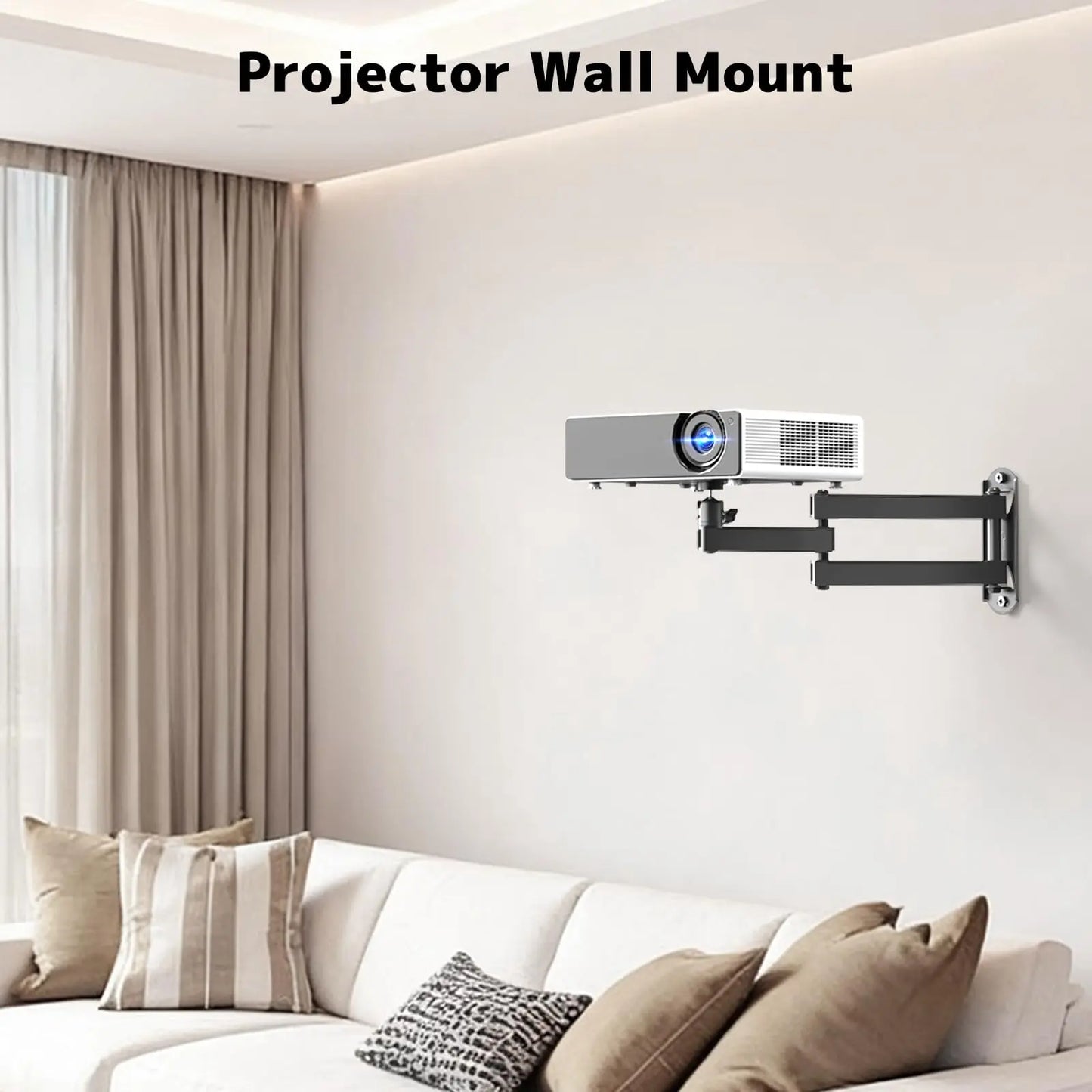 PUTORSEN Foldable Projector Wall Mount - Projector Wall Mount with 360° Rotation PUTORSEN