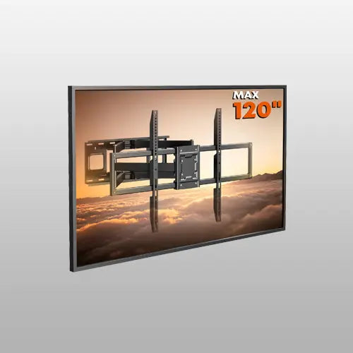 PUTORSEN Heavy Duty Full Motion TV Wall Mount for 60-120 Inch TVs, Max VESA 900x600, Fits 12-24" Studs, Black PUTORSEN