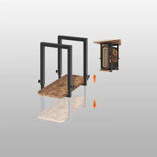 PUTORSEN Heavy Duty Under Desk PC Mount with Adjustable Height, Space Saving Desk Mounted Computer Stand, Max Load 66 lbs PUTORSEN