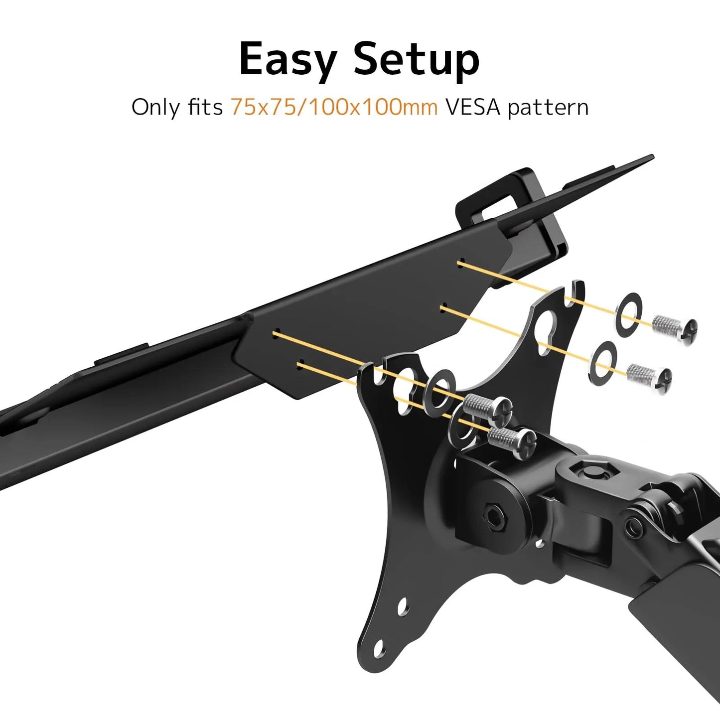 PUTORSEN Laptop Mount Holder for VESA Compatible Monitor Arms, Universal Adjustable 12 to 18 inch Notebook Tray PUTORSEN