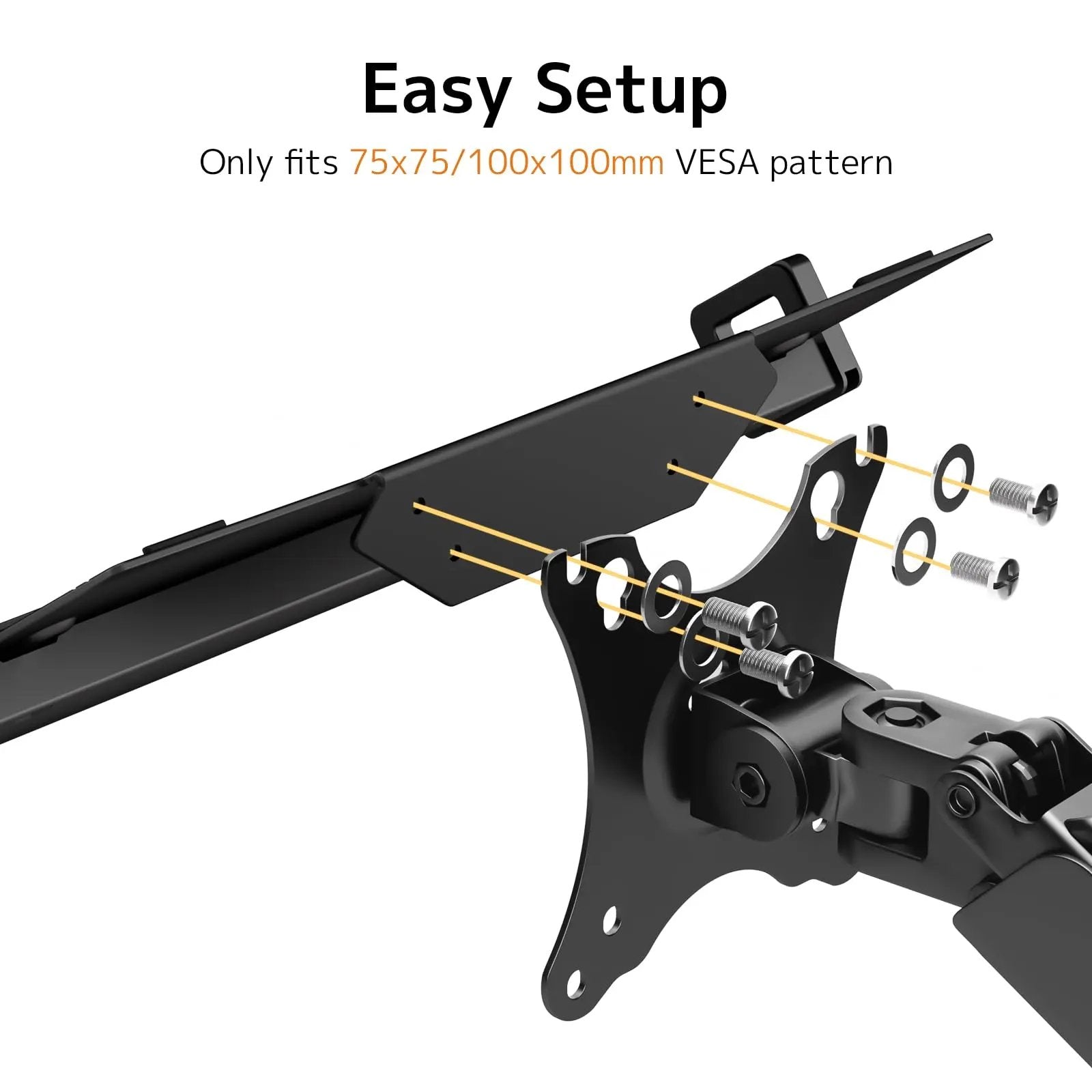 PUTORSEN Laptop Mount Holder for VESA Compatible Monitor Arms, Universal Adjustable 12 to 18 inch Notebook Tray PUTORSEN