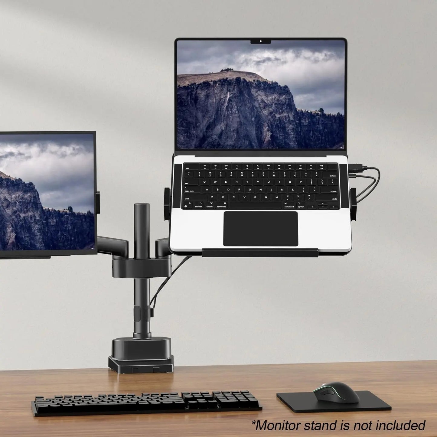 PUTORSEN Metal VESA Mount for 12-18 inch Laptops up to 9 kg, Laptop Mount with Ventilation for Monitor Arms PUTORSEN