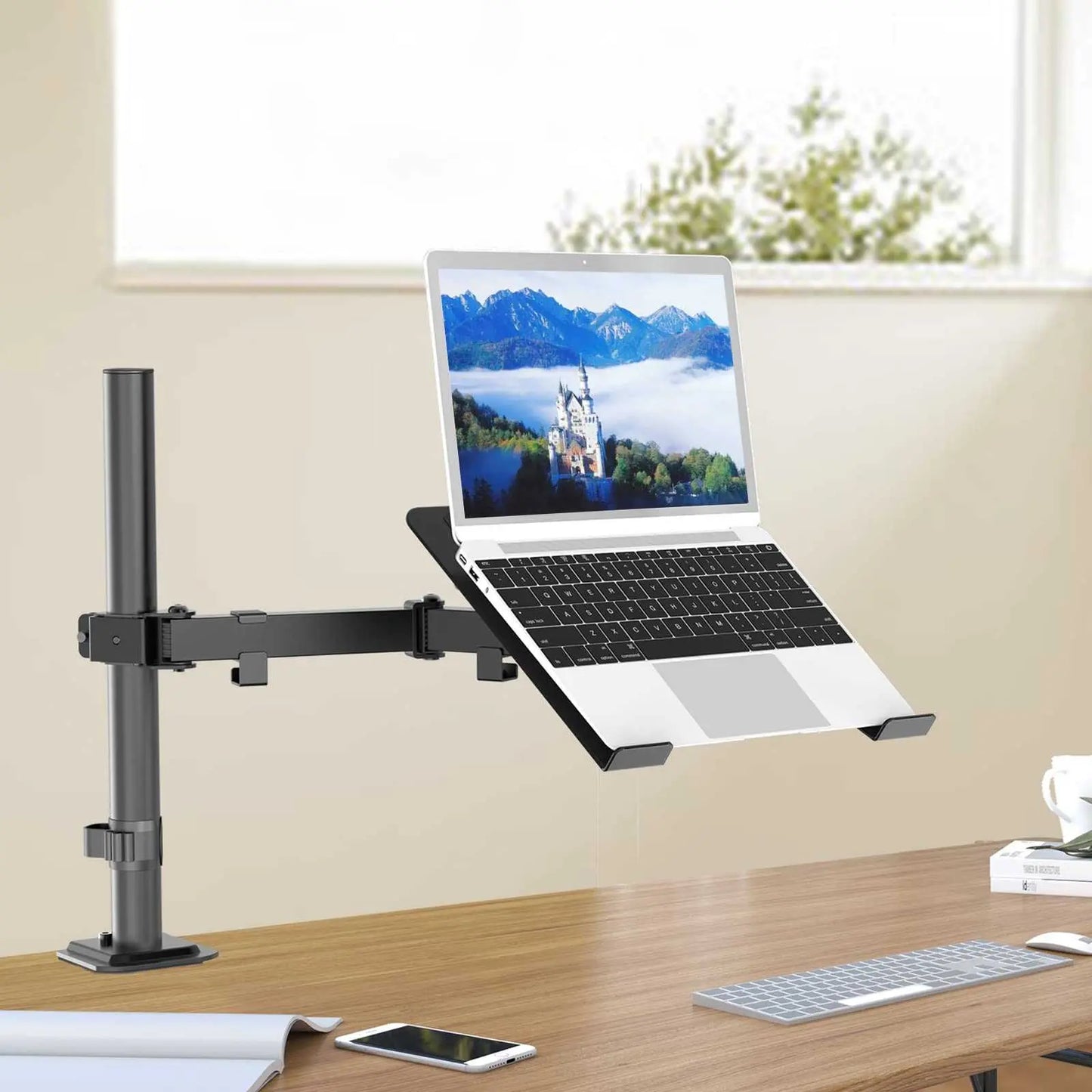 PUTORSEN Monitor Arm with Laptop Shelf PUTORSEN