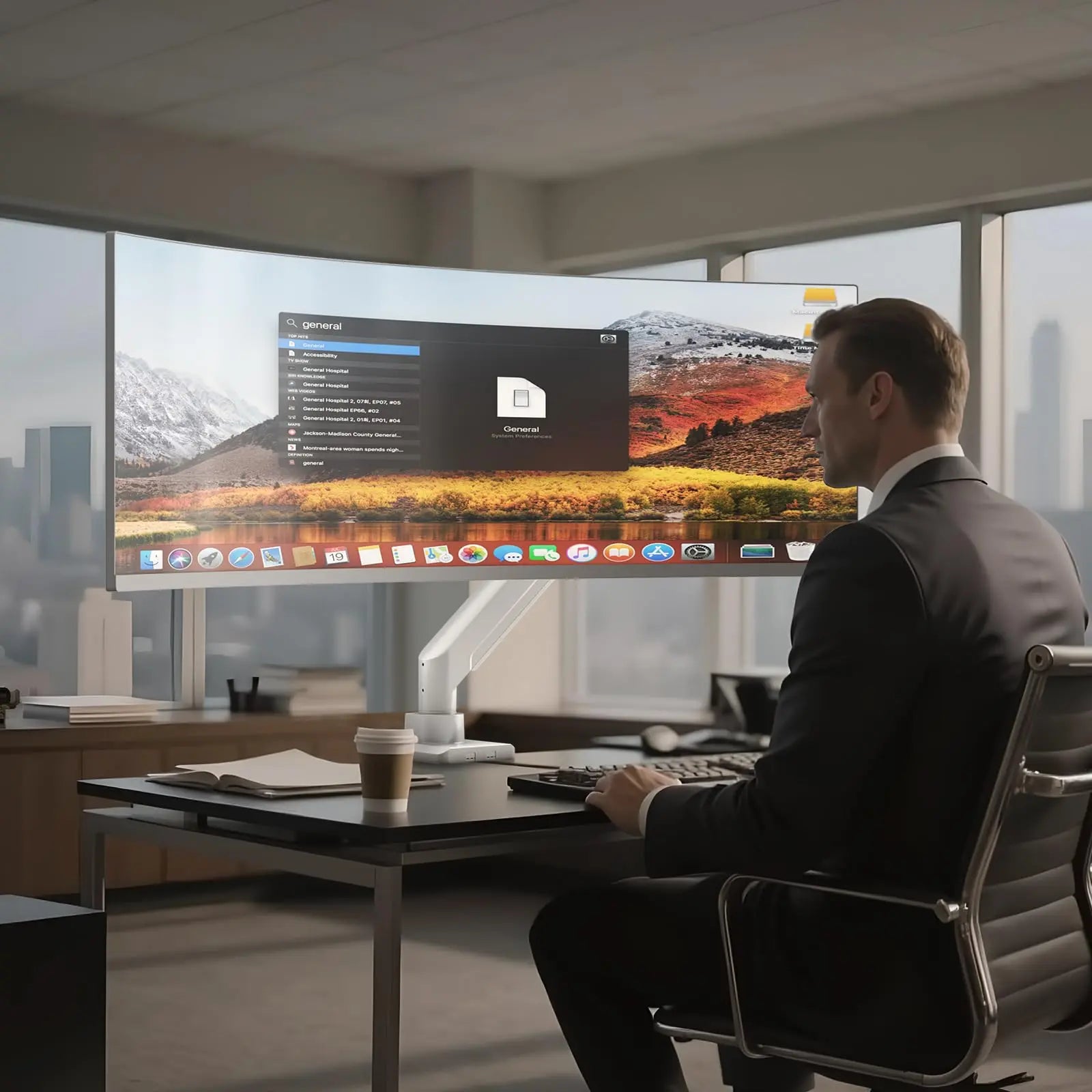 PUTORSEN Monitor Halterung für Ultrawide bis 49 Zoll (20kg) - Gasfeder-Halterung mit Neigung, Drehung & Schwenkfunktion PUTORSEN
