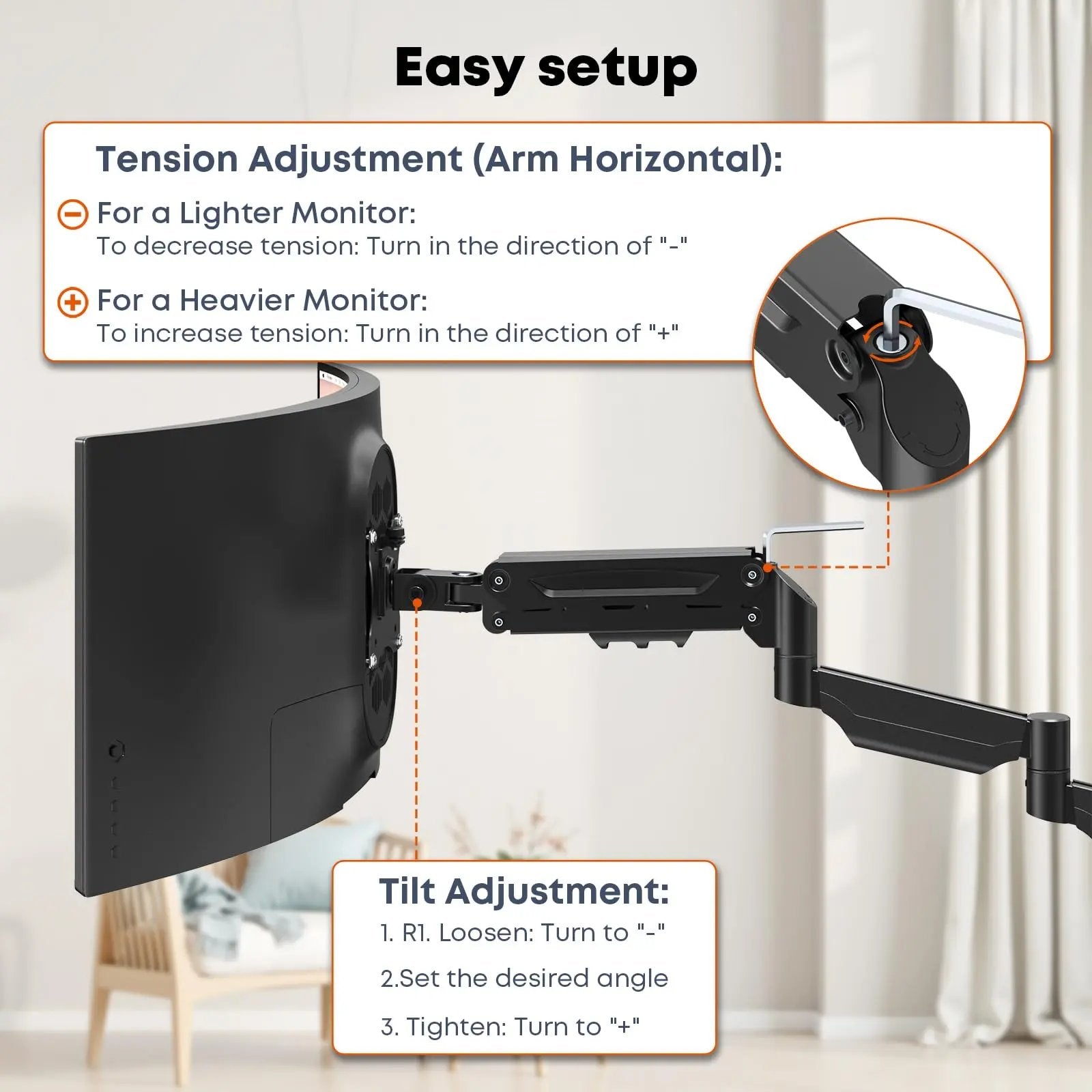 PUTORSEN Monitor Mount for 2 Monitors Stacked, for 17-57 Inch Screens up to 20 kg per Arm, Vertical/Parallel Monitor Stand, Extra Long Desk Mount PUTORSEN
