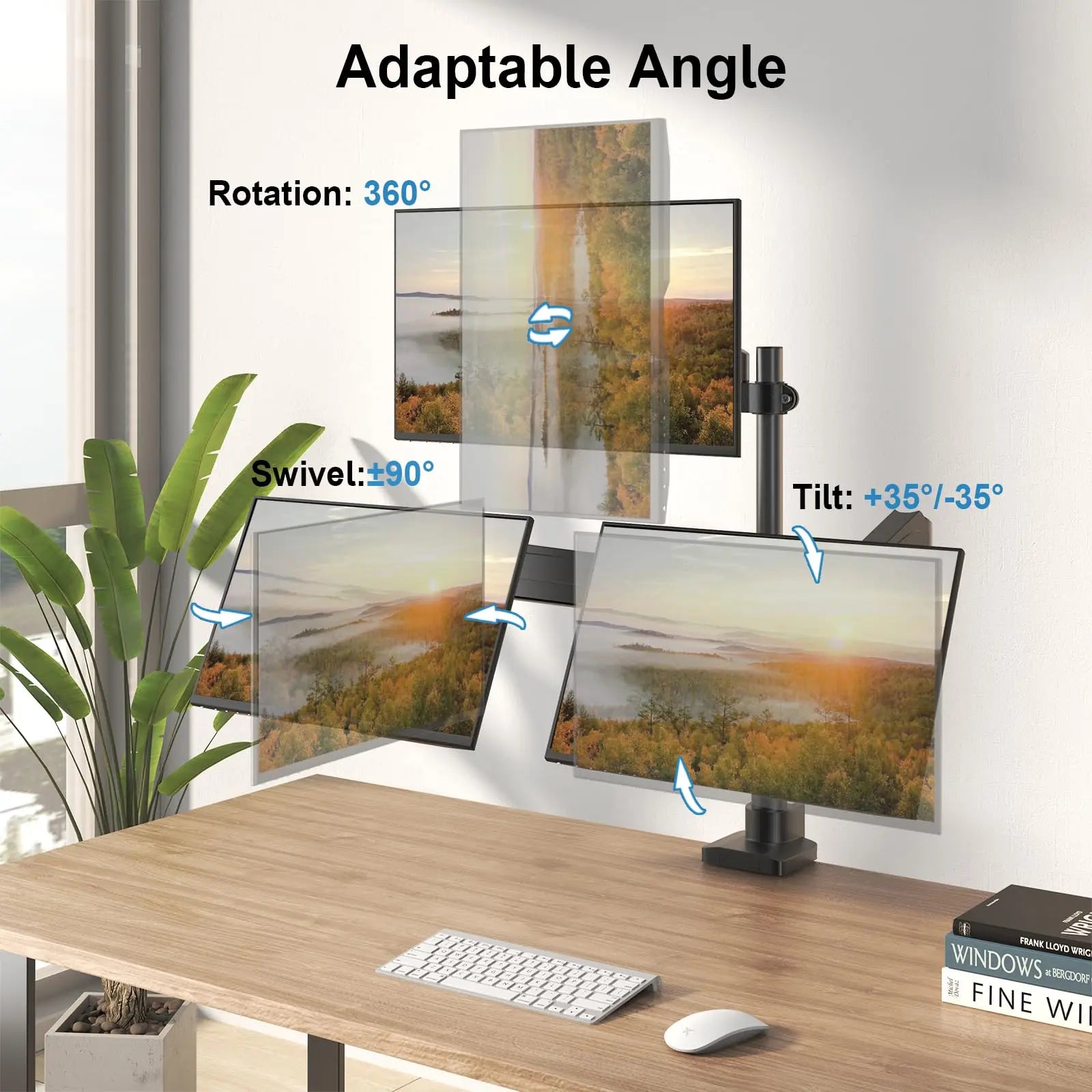 PUTORSEN Monitor stand for 3 monitors for 17-32 inch screen PUTORSEN
