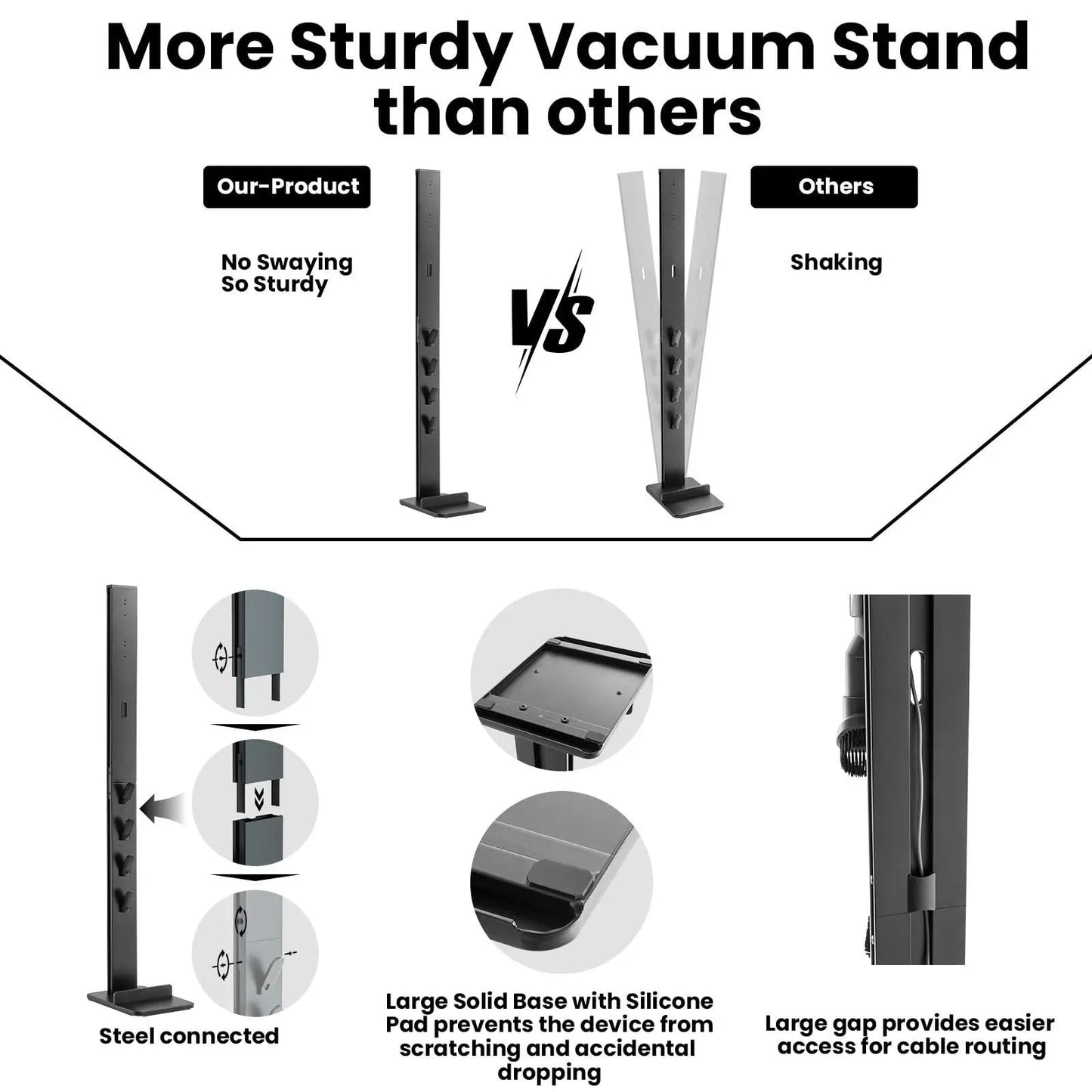 PUTORSEN Premium Aluminum Vacuum Stand Storage Dock Dockings Station PUTORSEN