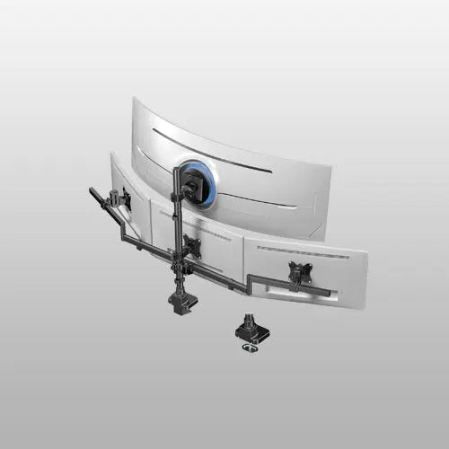 PUTORSEN Quad Monitor Mount for up to 49"+3x32, Space-Saving Sliding Design, Black PUTORSEN
