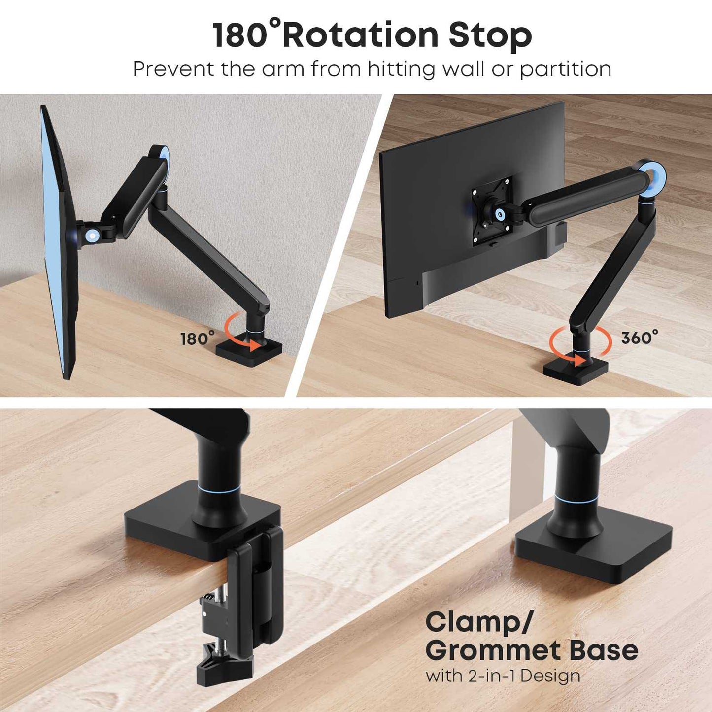 PUTORSEN Single Monitor Arm Mount PUTORSEN