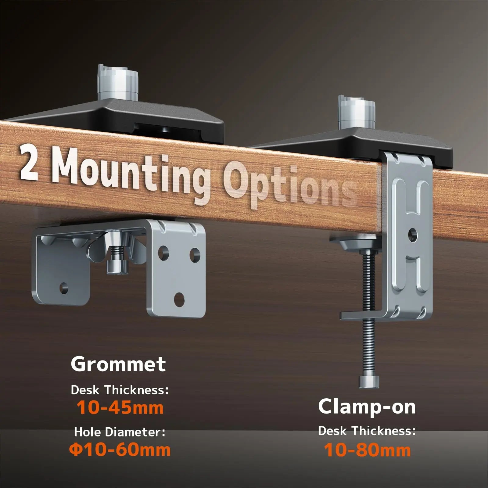 PUTORSEN Single Monitor-Arm for 17-40-Inch Screens - Heavy Duty Gas Spring Adjustable Desk Mount for Flat & Curved Monitors PUTORSEN