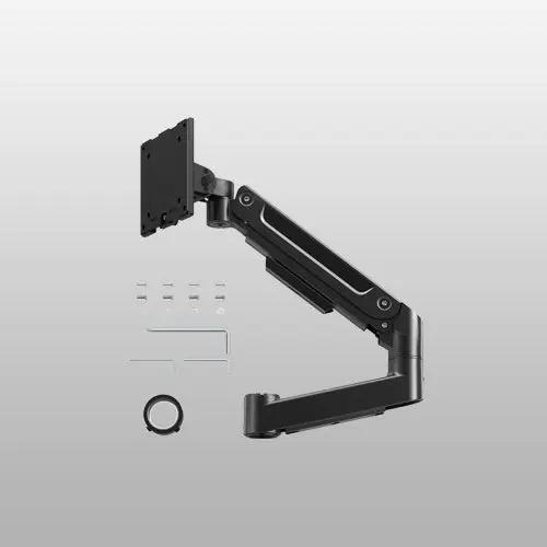 PUTORSEN Single Monitor Mount for 17-49 Inch Flat & Curved Screens, Gas Spring Arm Accessory, Swivel and Tilt, Individual Gas Spring Arm Components (Without Pole and Base), Max 20 kg, VESA 75x75/100x100mm PUTORSEN