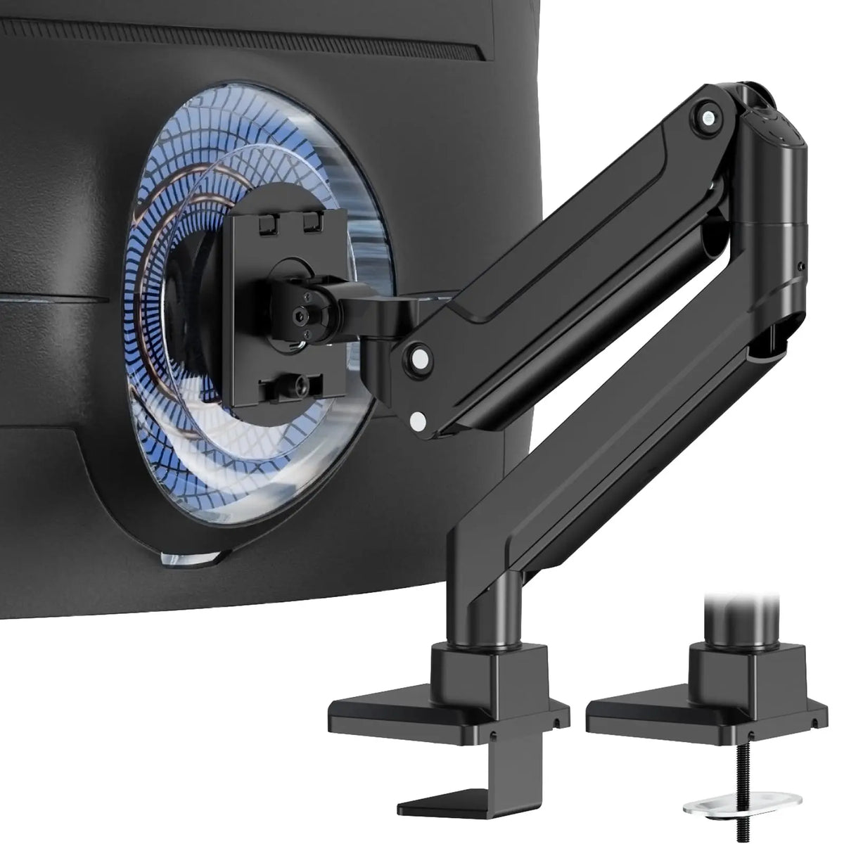 PUTORSEN Soporte para Monitor de 17 a 49 Pulgadas, soporte de aluminio para pantallas planas o curvas, admite hasta 20 kg, compatible con VESA 75 × 75/100 × 100 mm PUTORSEN