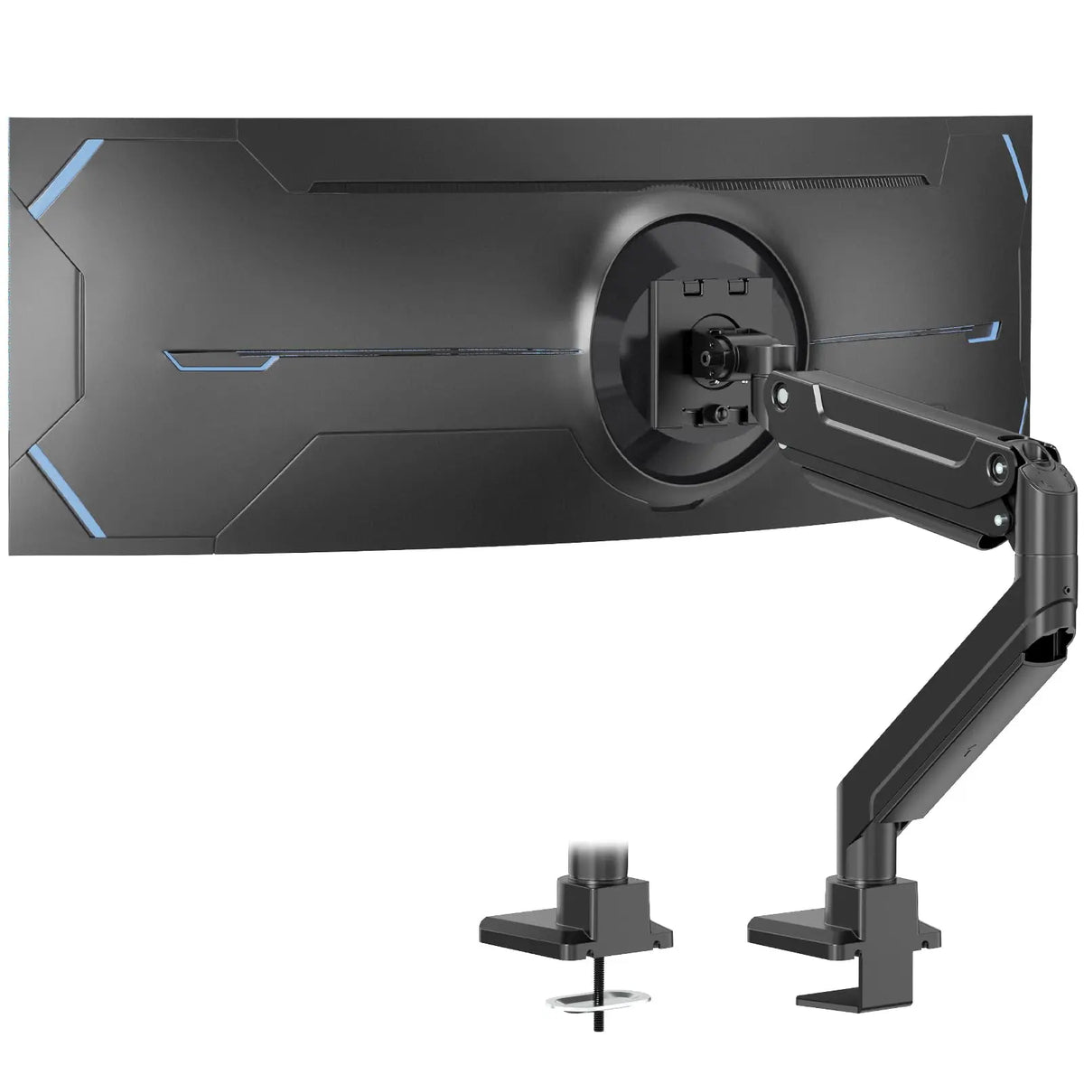 PUTORSEN Soporte para Monitor de 17 a 49 Pulgadas, soporte de aluminio para pantallas planas o curvas, admite hasta 20 kg, compatible con VESA 75 × 75/100 × 100 mm PUTORSEN