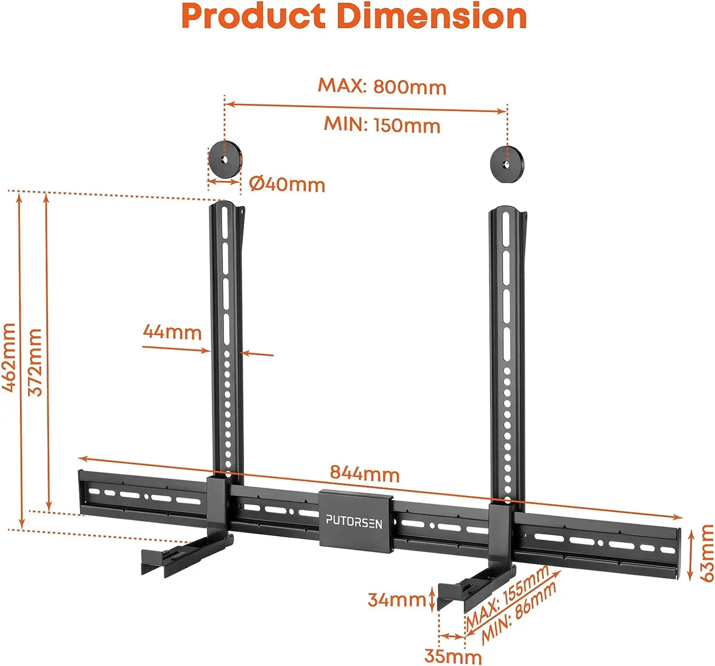 PUTORSEN Soundbar Mount PUTORSEN