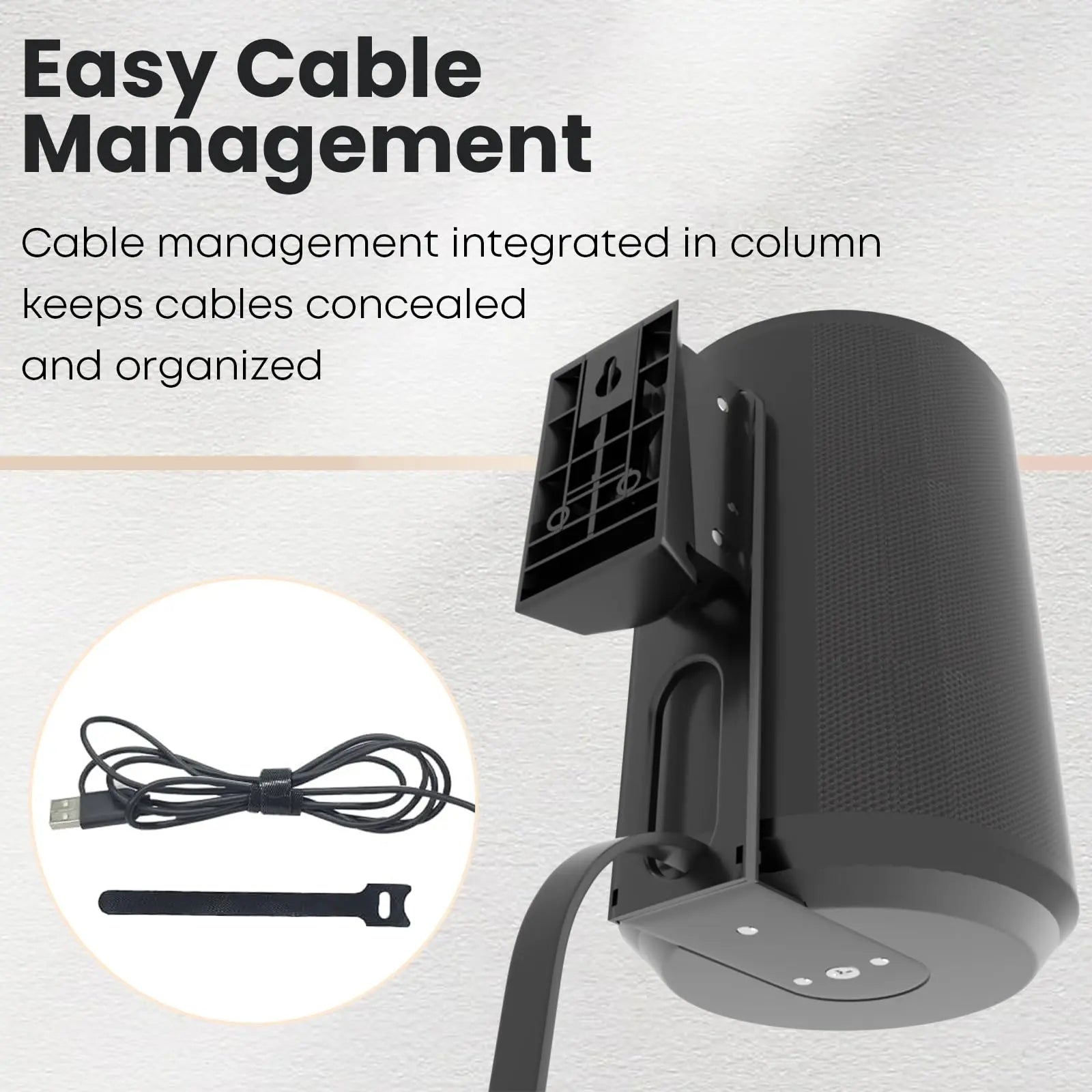 PUTORSEN Speaker Wall Mount for Sonos Era 100,Tilt & Swivel Speaker Shelf Bracket for Better Audio Enjoyment,Cable Management, 2 Pack PUTORSEN