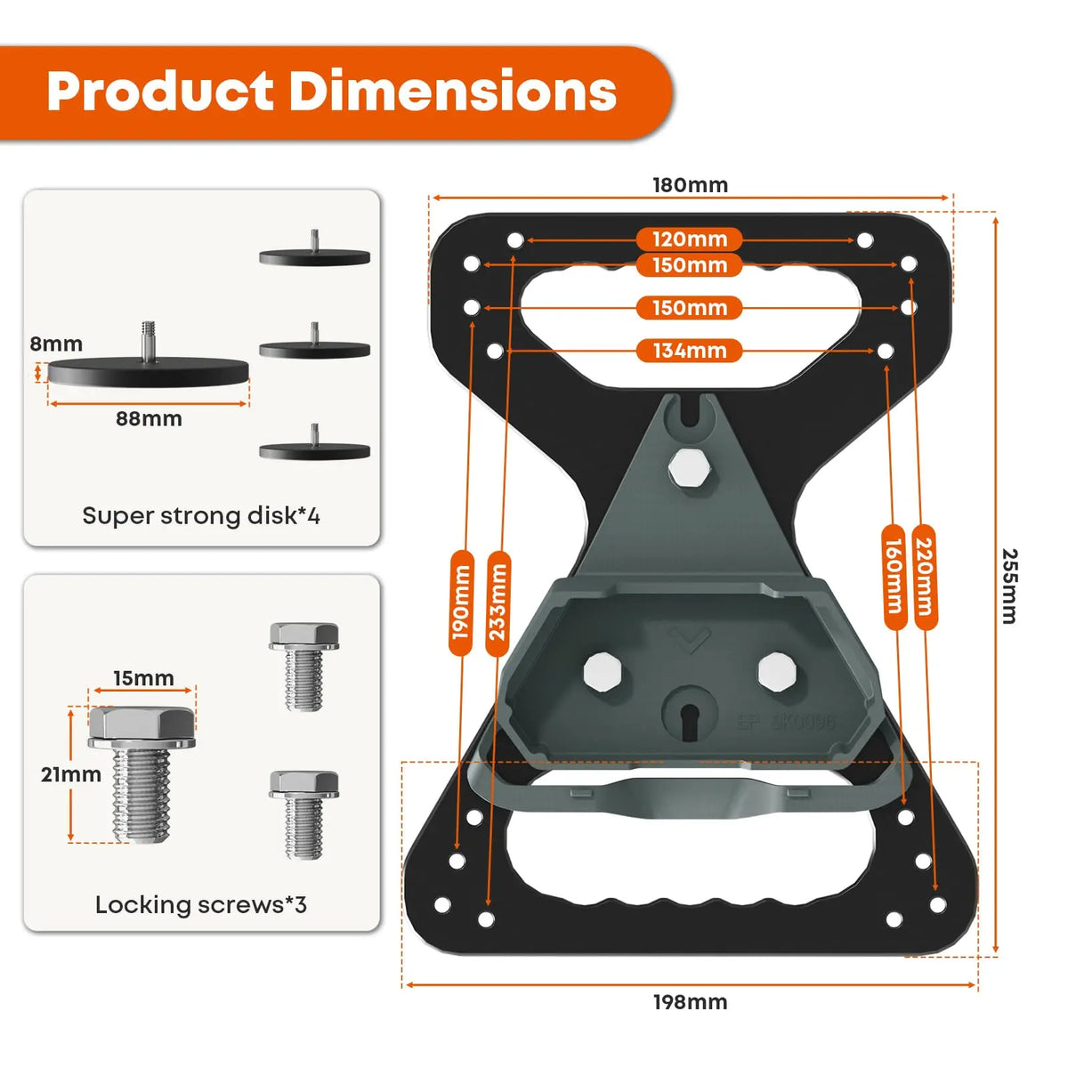 PUTORSEN Starlink Mini Mount, Total 320 lbs Magnetic Strength, Aluminum Body, Adjustable Magnetic Base Position, Water & UV Resistant, Scratch-Free for RV, Car, Boat & Truck Roof PUTORSEN