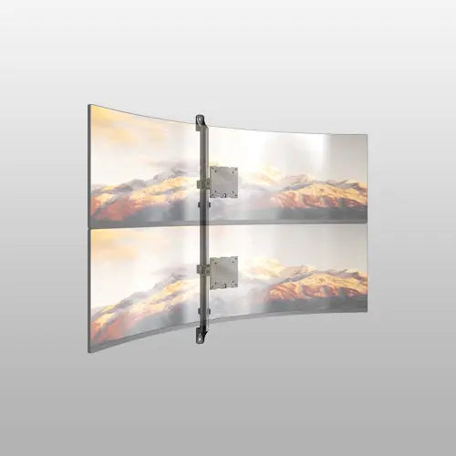 PUTORSEN Support Mural Double Écran pour 17 à 49 Pouces (Plats ou Incurvés), 20 kg par Bras, Réglable en Hauteur, VESA 75x75/100x100 mm, Noir PUTORSEN