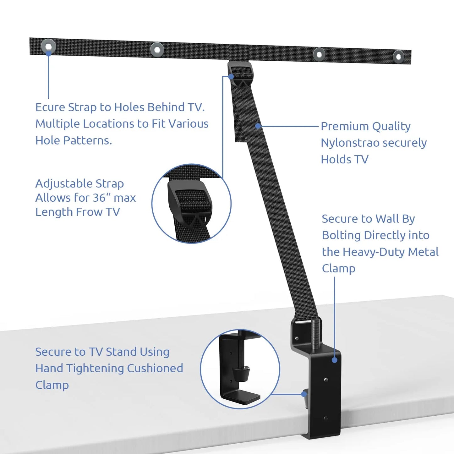 PUTORSEN TV Safety Strap