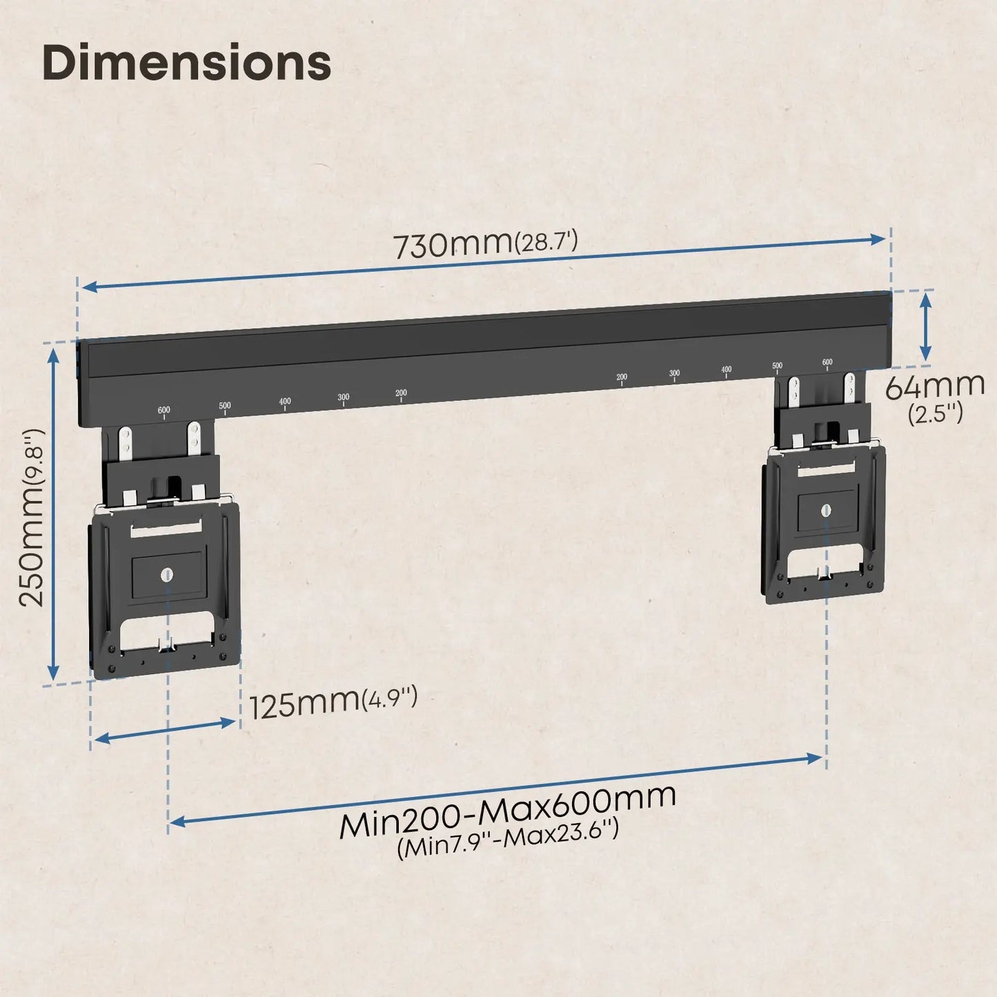 PUTORSEN Ultra Slim Wall Mount Bracket Suitable for 37-80 ” TVs PUTORSEN