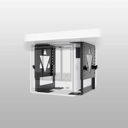 PUTORSEN Under Desk Mini PC Mount NAS Mount Bracket Holder, Height and Width Adjustable CPU Holder for Mac mini Desktop Computer, Mini PC, Small Form Factor Desktop Tower, Black PUTORSEN