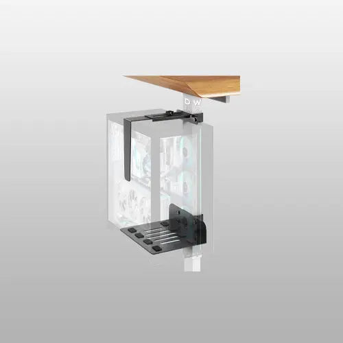 PUTORSEN Under Desk PC Mount for Standing Desk, Max Load 44lbs, Black PUTORSEN