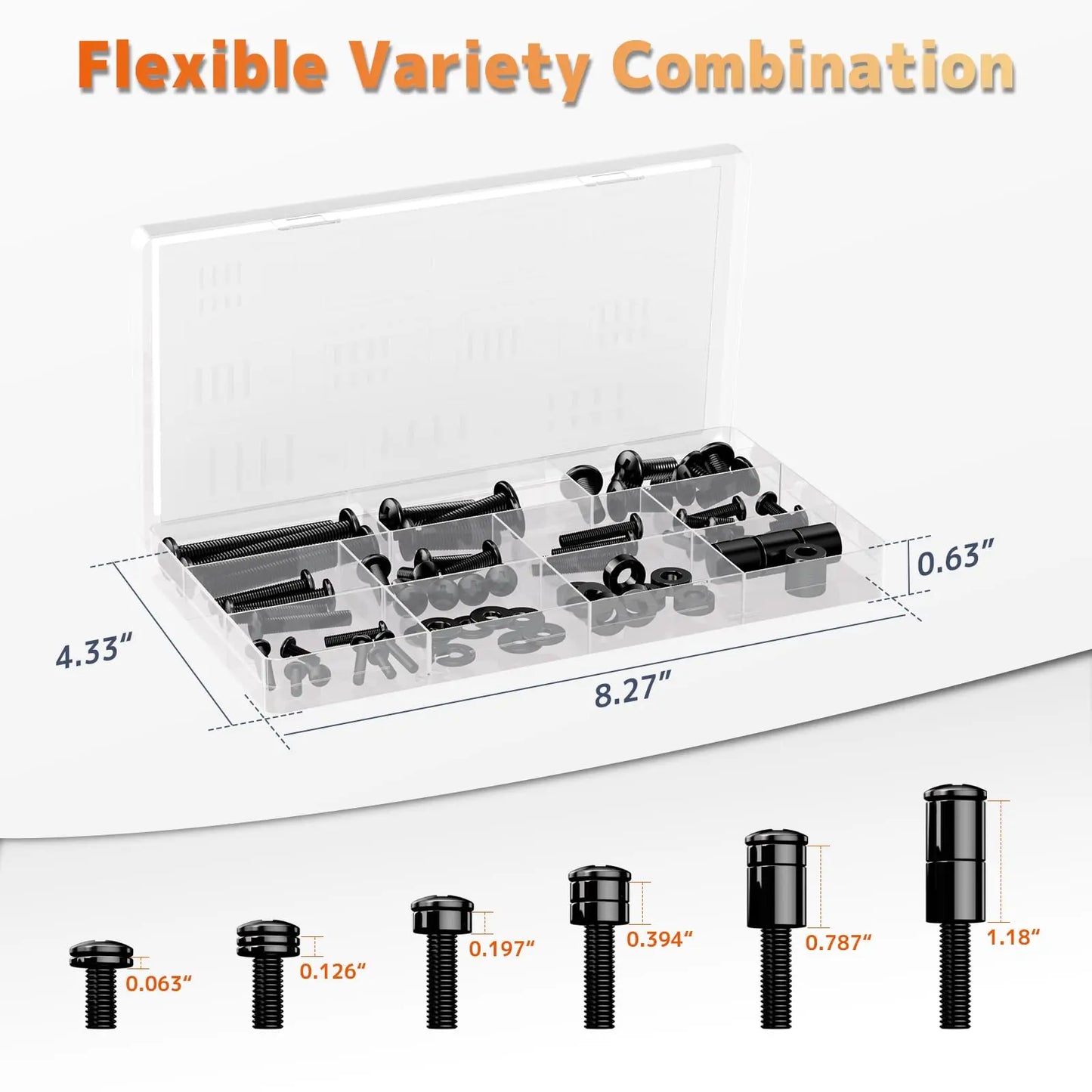 PUTORSEN Universal TV Mounting Hardware Screw Kit - Complete Set of M4 M5 M6 M8 Bolts with Washers & Spacers for Most TV Wall Mounts/Display up to 80 inches PUTORSEN