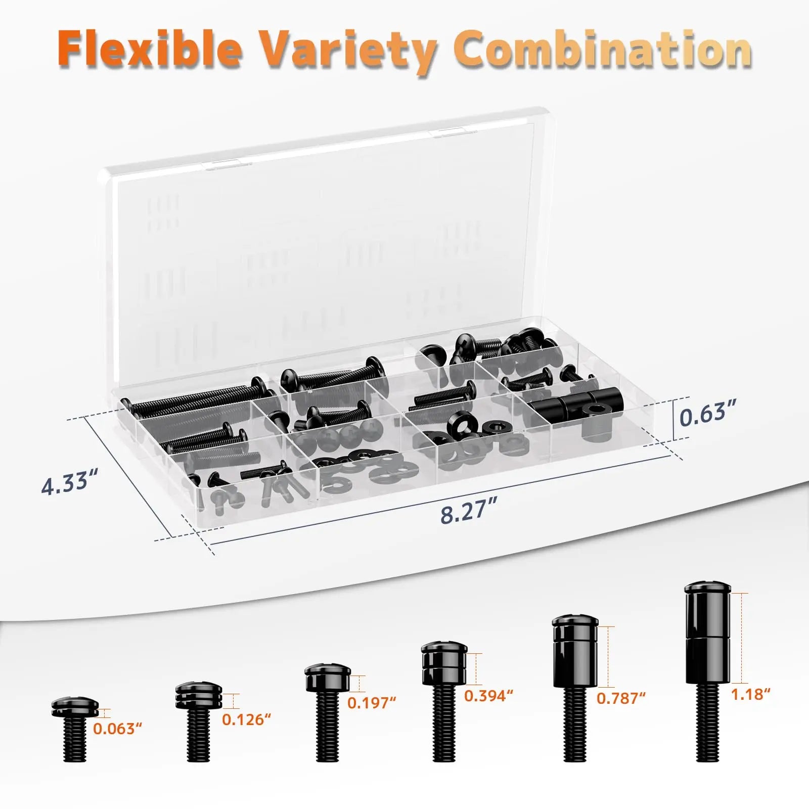 PUTORSEN Universal TV Mounting Hardware Screw Kit - Complete Set of M4 M5 M6 M8 Bolts with Washers & Spacers for Most TV Wall Mounts/Display up to 80 inches PUTORSEN