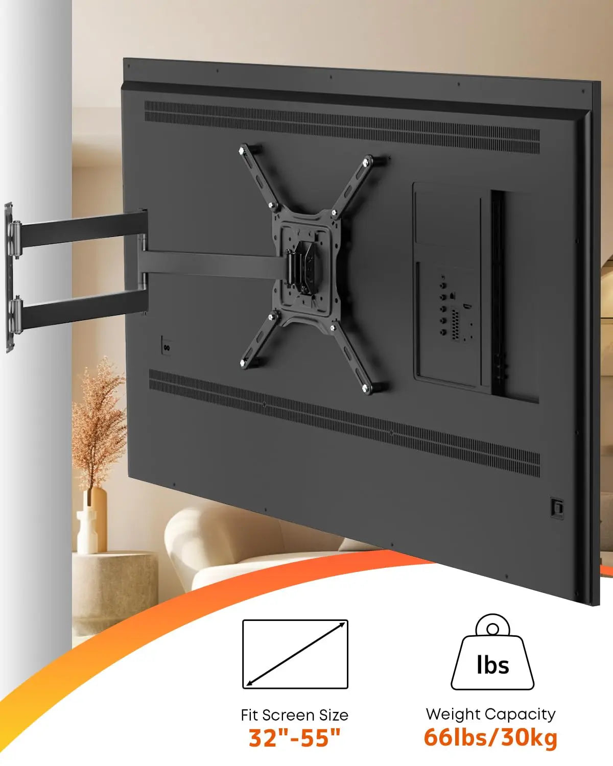 PUTORSEN VESA Adapter Plate for TV Mounts, Universal TV Mount Adapter Bracket for 32-55 Inch LCD LED TVs PUTORSEN