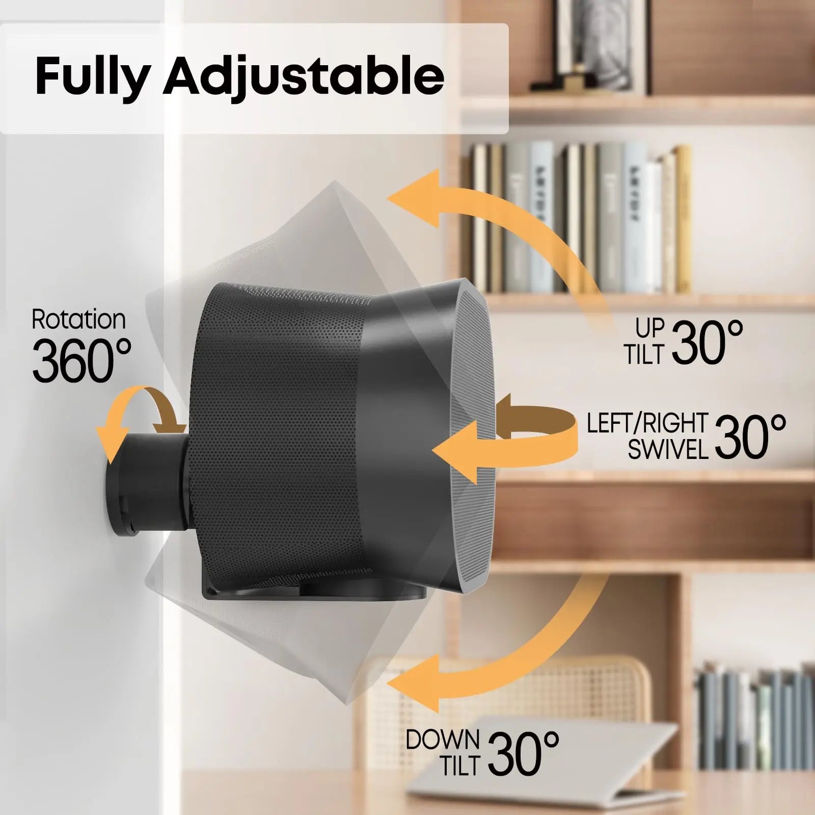 PUTORSEN Wall Mount Speaker Bracket - Compatible with Sonos era100 & era 300, Tiltable, Swivel & Rotation Speaker Mount (2 Pieces) PUTORSEN