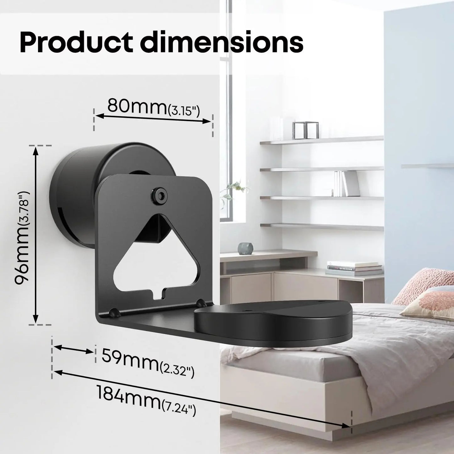 PUTORSEN Wall Mount Speaker Bracket - Compatible with Sonos era100 & era 300, Tiltable, Swivel & Rotation Speaker Mount (2 Pieces) PUTORSEN