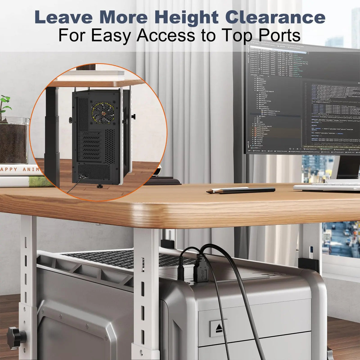 PUTORSEN White Under Desk PC Mount for Mid & Mini-Tower Cases, Vertical or Horizontal CPU Holder Supports up to 77 lbs, Space-Saving Computer Rack Compatible with ATX/Micro-ATX/Mini-ITX PUTORSEN