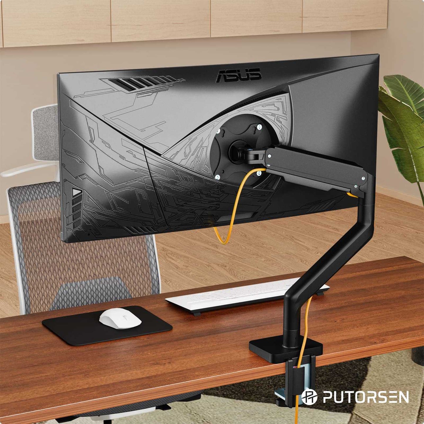 PUTORSEN monitor mount 1 monitor for 17-45 inch flat curved screen PUTORSEN