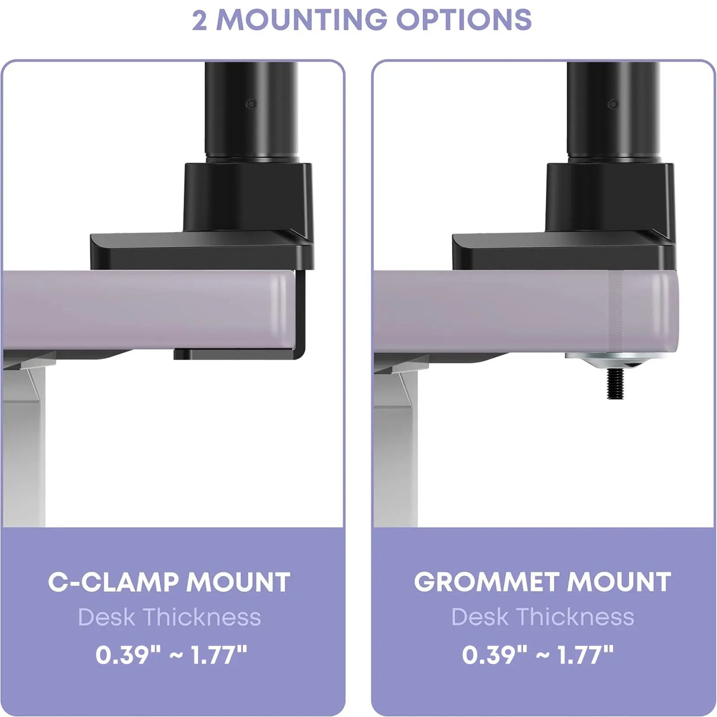 Premium Heavy Duty Monitor Arm for Ultrawide Screens up to 49 inch and 39.6lbs PUTORSEN