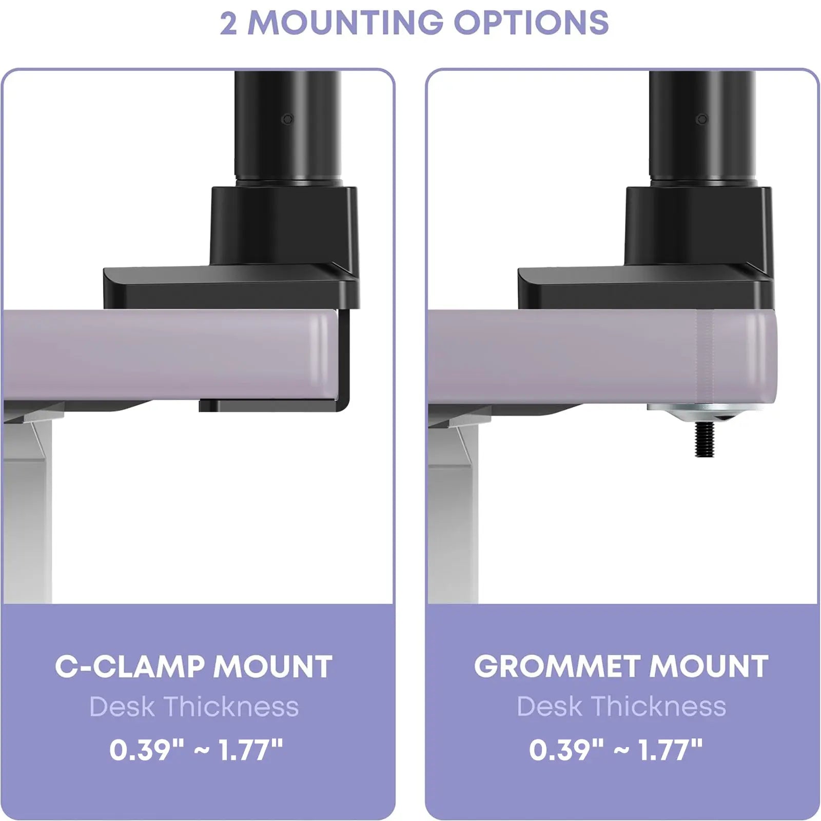 Premium Heavy Duty Monitor Arm for Ultrawide Screens up to 49 inch and 39.6lbs PUTORSEN