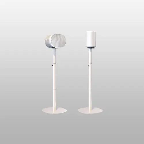 Speaker Stands for Sonos Era 100,100 SL & Era 300, Hidden Cable, 2 Pack Sturdy, Easy Assembly, 29.1–39'' Adjustable Height, Dual Base Mount, 11lbs Max Per Stand, White & Black PUTORSEN