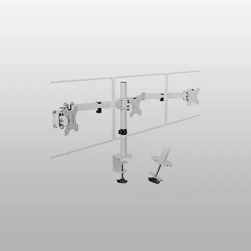 Clamp-On Triple Monitor Stand