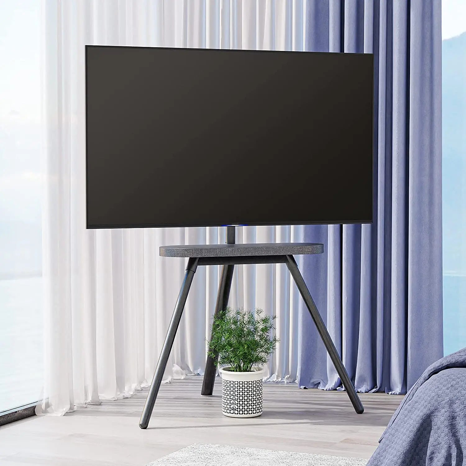 Easel TV Floor Stand for Most 43 to 65 Inch Screens PUTORSEN