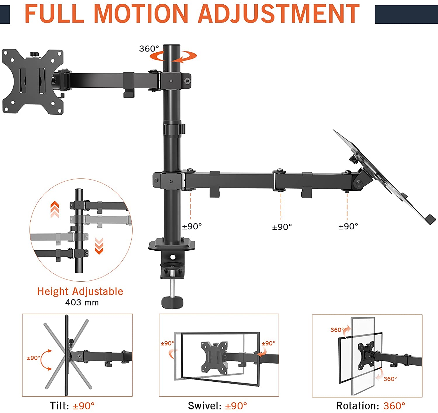 PUTORSEN Monitor Arm Desk Mount PUTORSEN