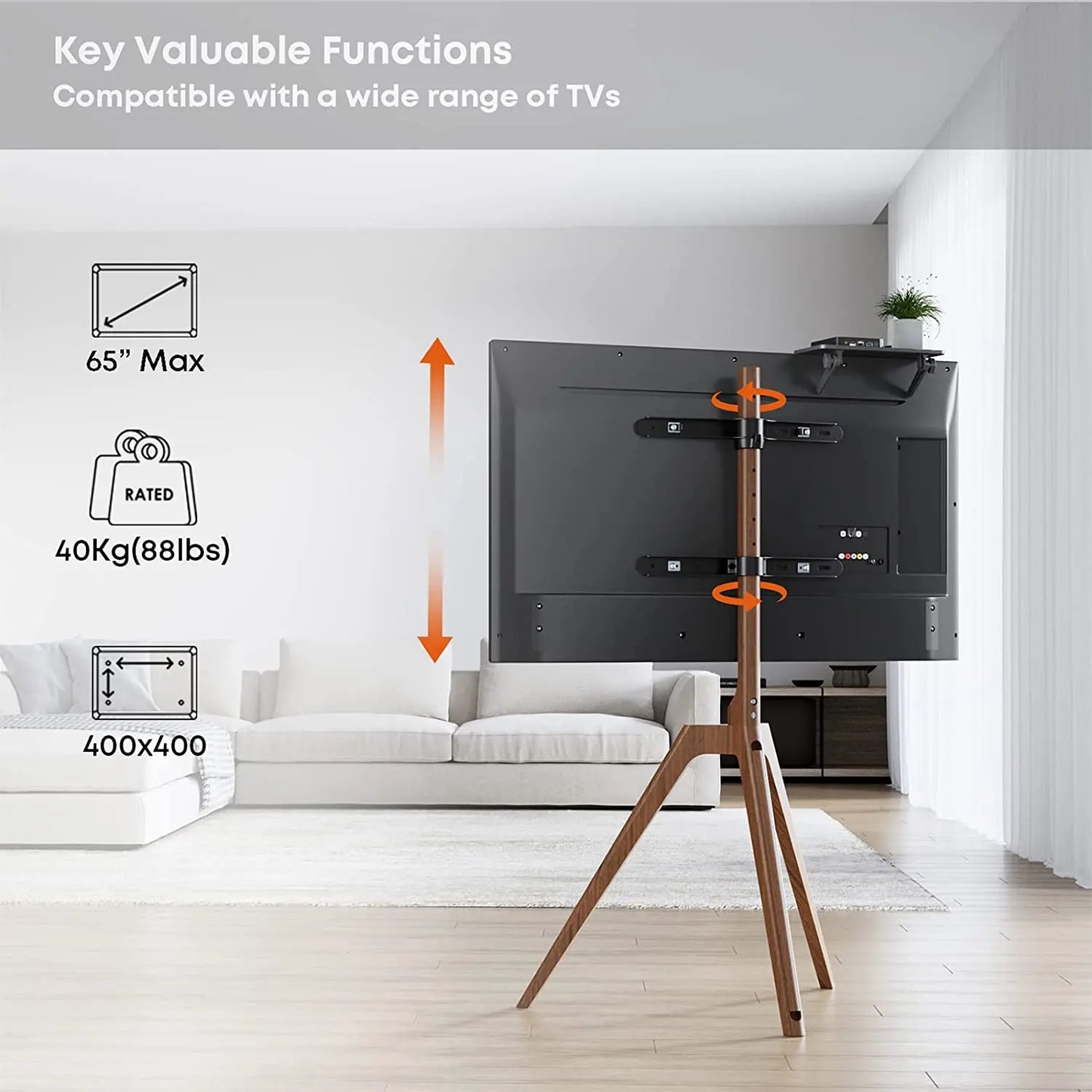 PUTORSEN Solid Wood Easel TV Stand PUTORSEN