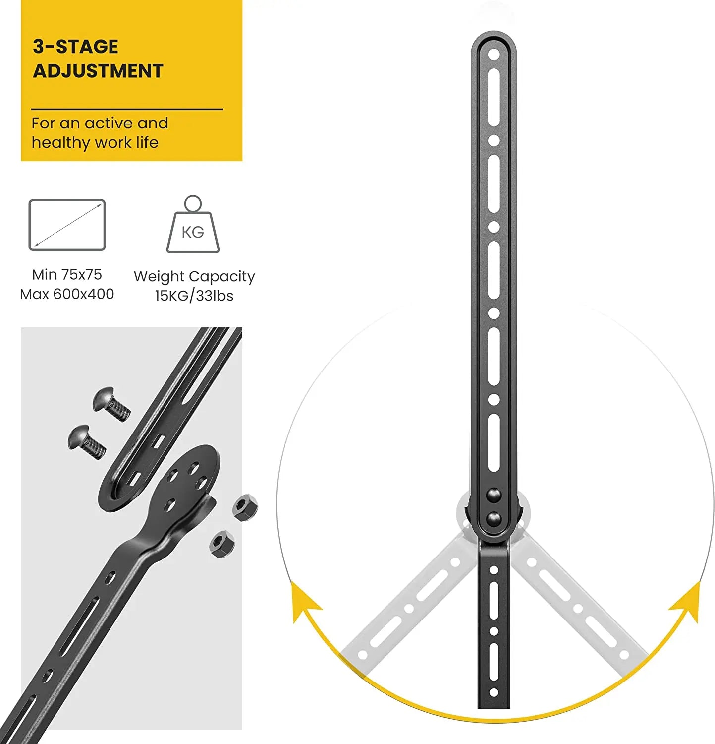 PUTORSEN Soundbar Brackets for Mounting Under TV PUTORSEN