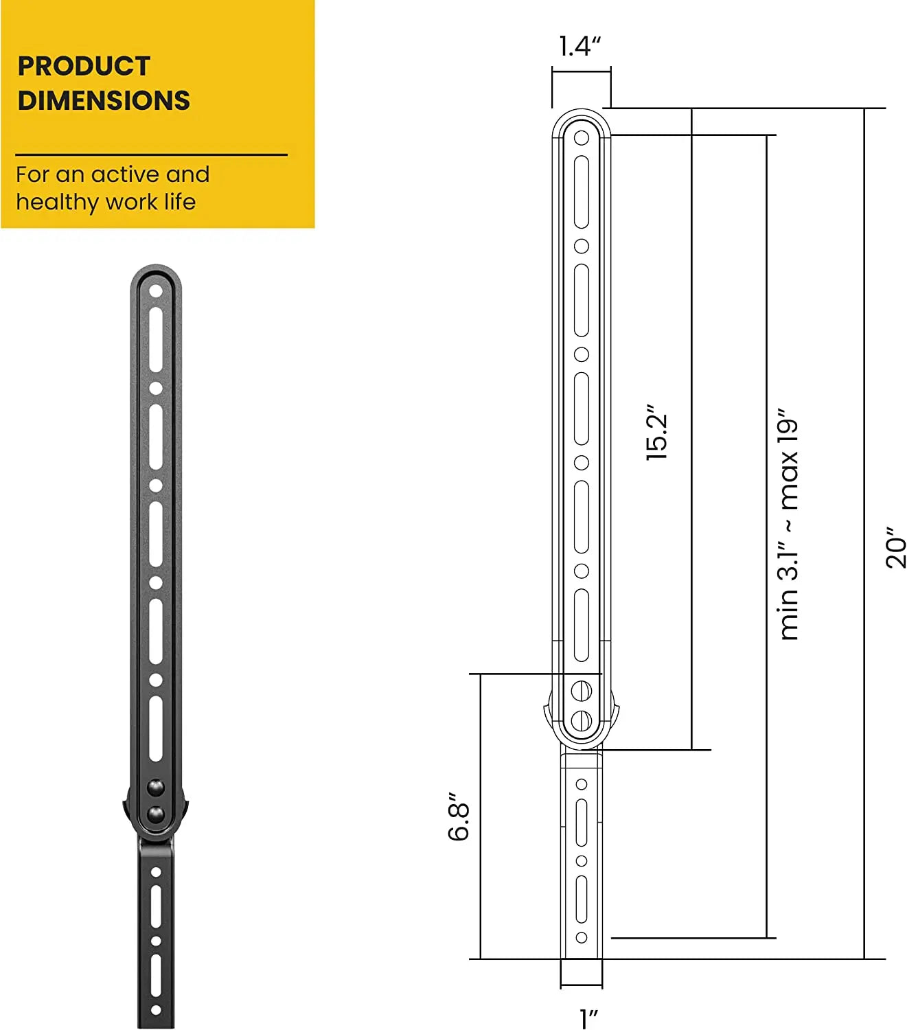 PUTORSEN Soundbar Brackets for Mounting Under TV PUTORSEN