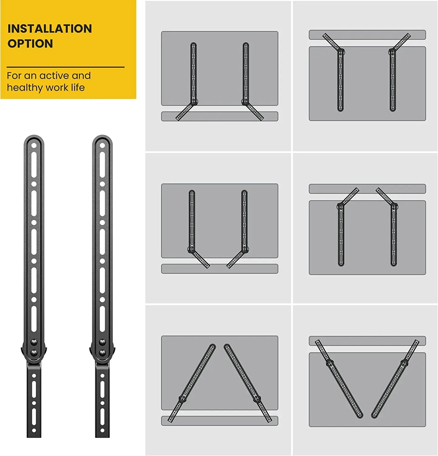 PUTORSEN Soundbar Brackets for Mounting Under TV PUTORSEN