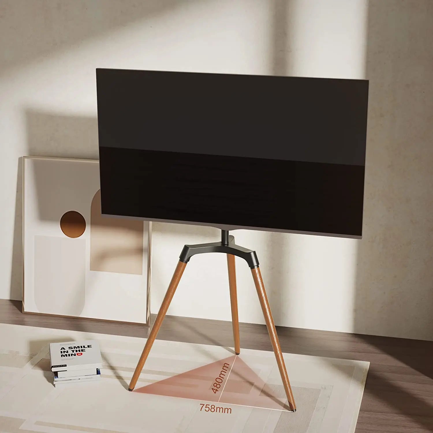 PUTORSEN® Artistic Easel TV Floor Stand for 50-65 Inch LED LCD Screen PUTORSEN