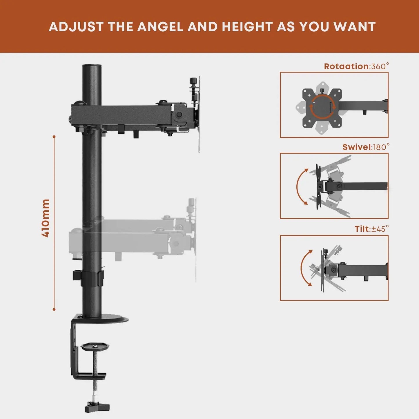 PUTORSEN® PC Dual Monitor Arm PUTORSEN