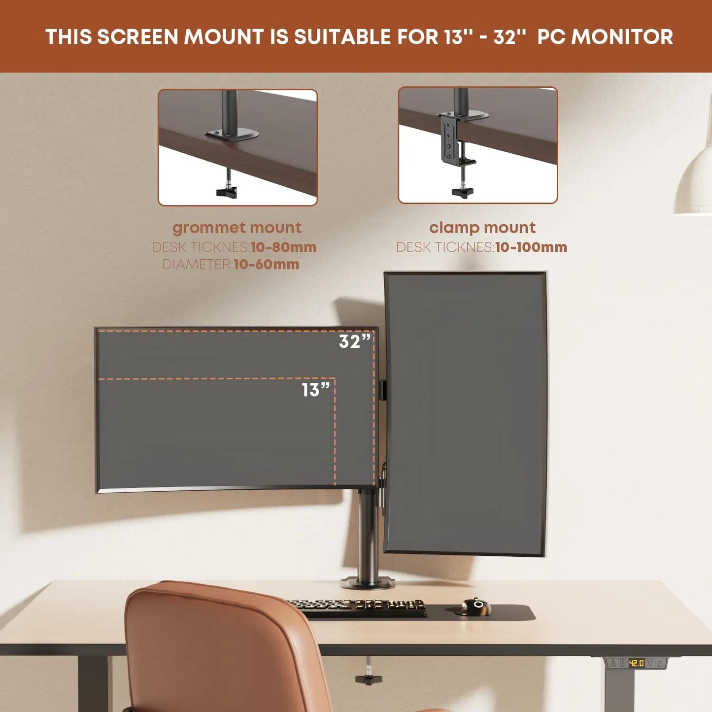 PUTORSEN® PC Dual Monitor Arm PUTORSEN