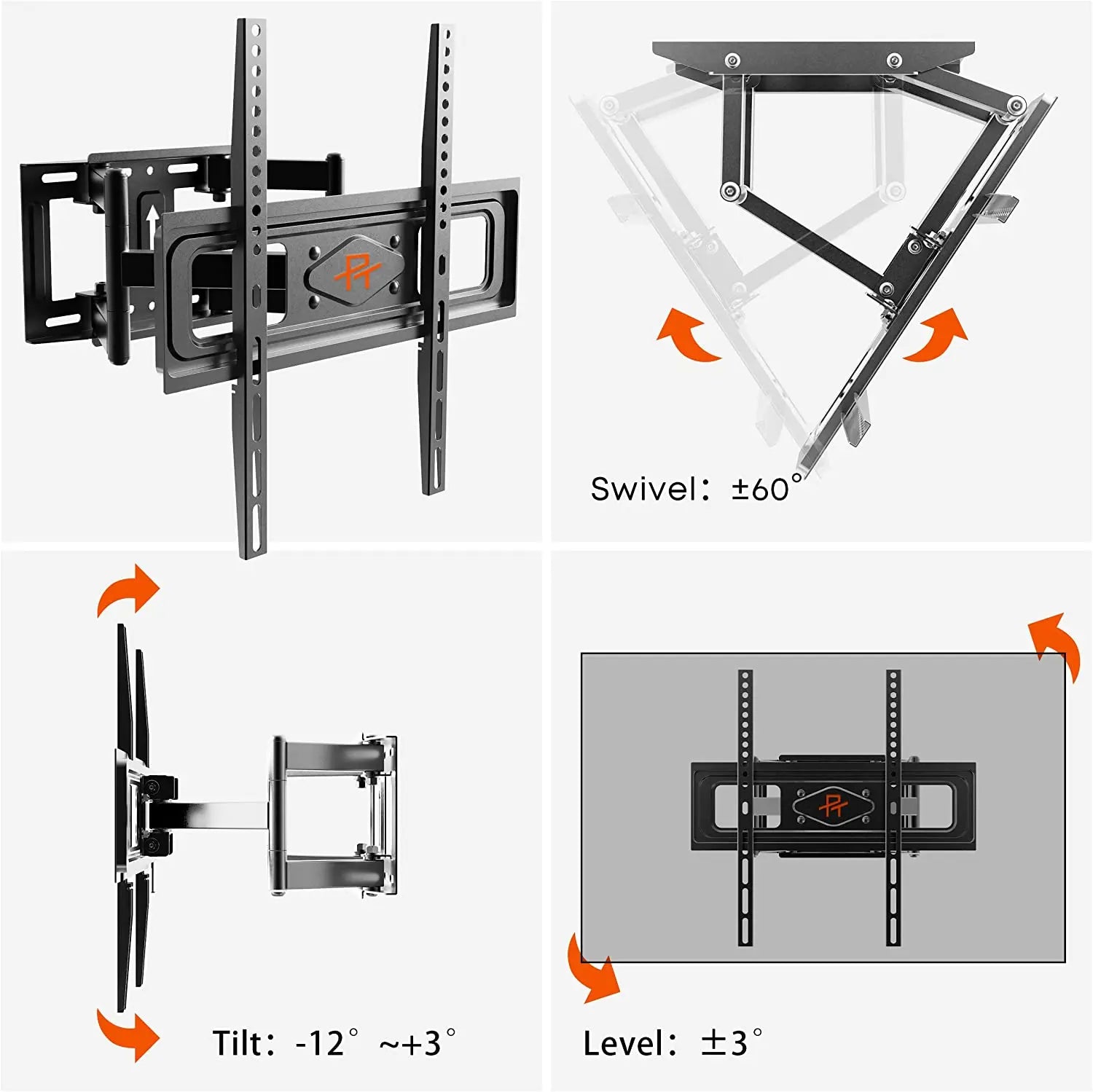 PUTORSEN® TV Wall Bracket Swivel Tilt PUTORSEN