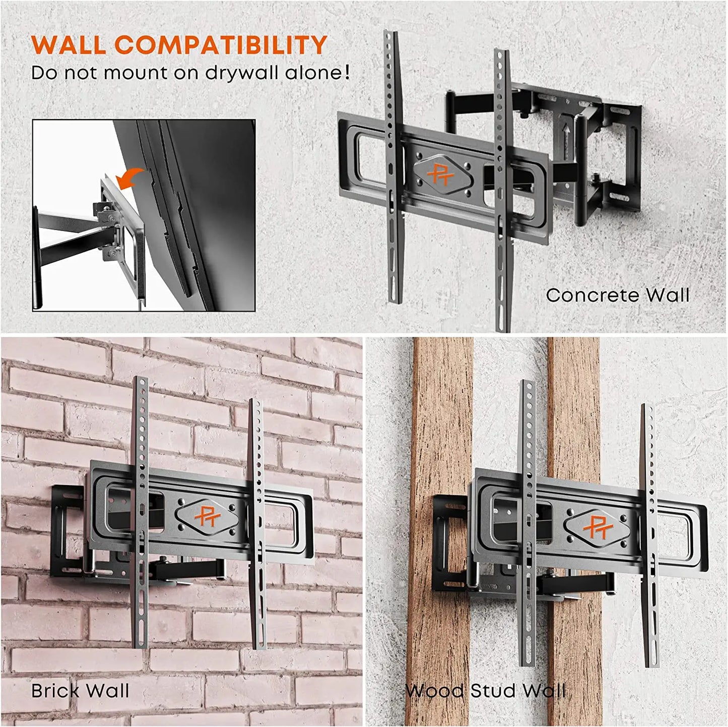 PUTORSEN® TV Wall Bracket Swivel Tilt PUTORSEN