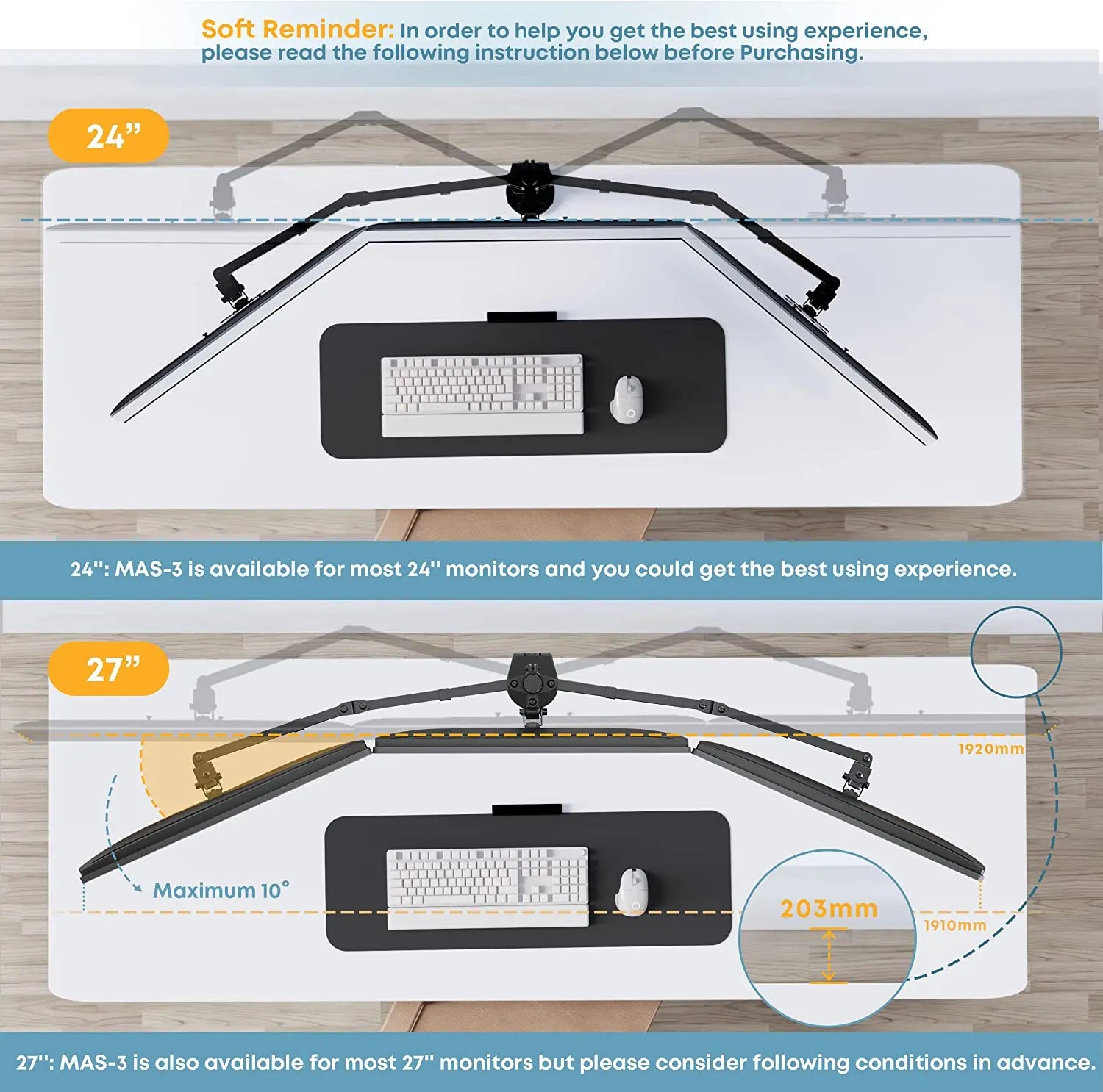 PUTORSEN® Triple Monitor PUTORSEN