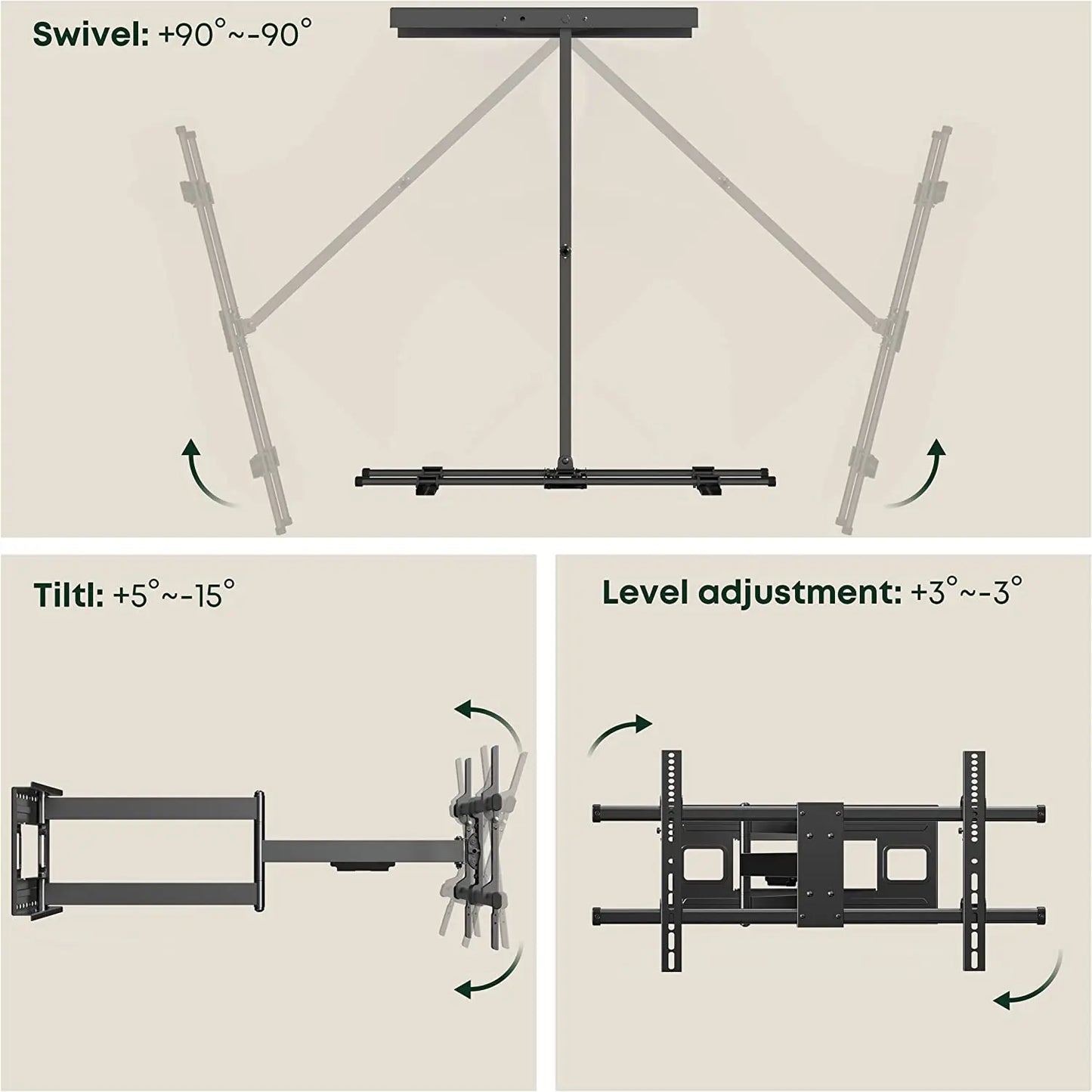 PUTORSEN®Long Arm TV Wall Mount PUTORSEN